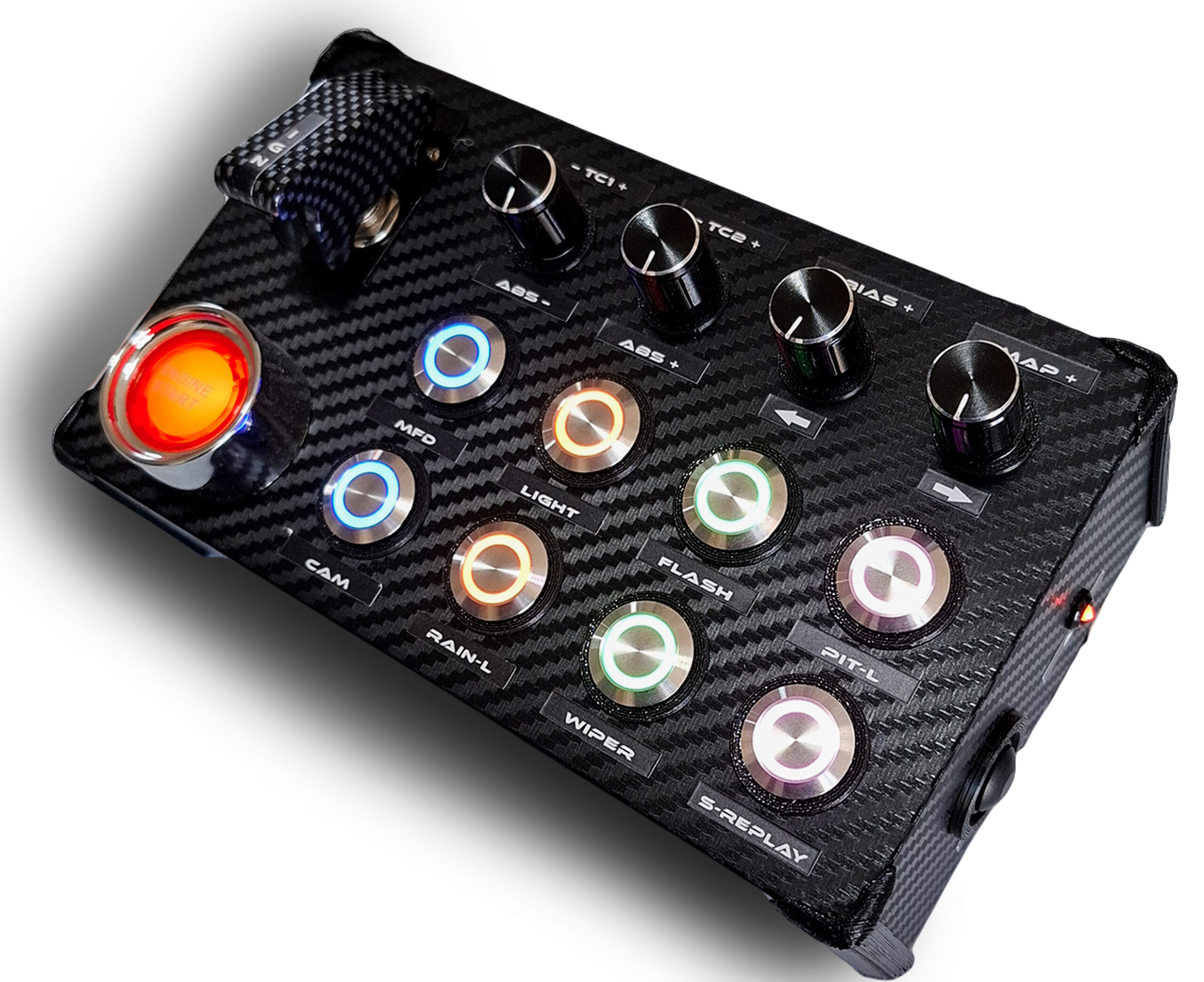 XBOX S/X Play Station PS5 Button Box Sim Racing Metal Push Buttons RGB Multicolor Button Box Luminous Console Start Lighted Toggle Switch Buttonbox - Image 2