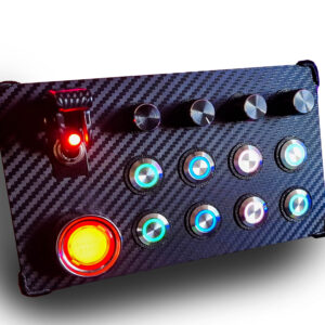 Metal Push Buttons PC RGB Button Box Sim Racing Luminous USB Plug & Play Start Toggle Light Buttonbox Flight Simulator 6